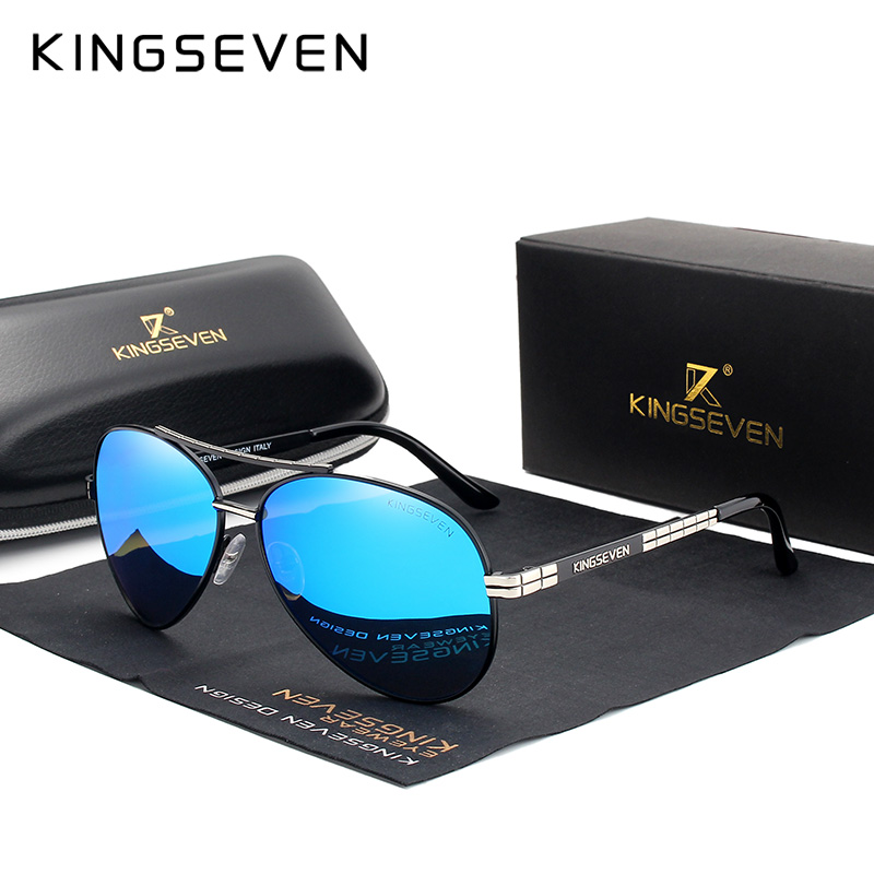 Sunglasses Aviator Polarized - KINGSEVEN 2024 Novo design de armação