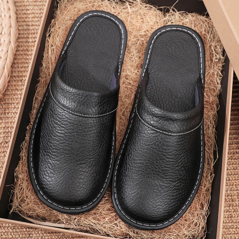 Flip Flop Leather Men - Chinelos de Couro para Casa Masculinos