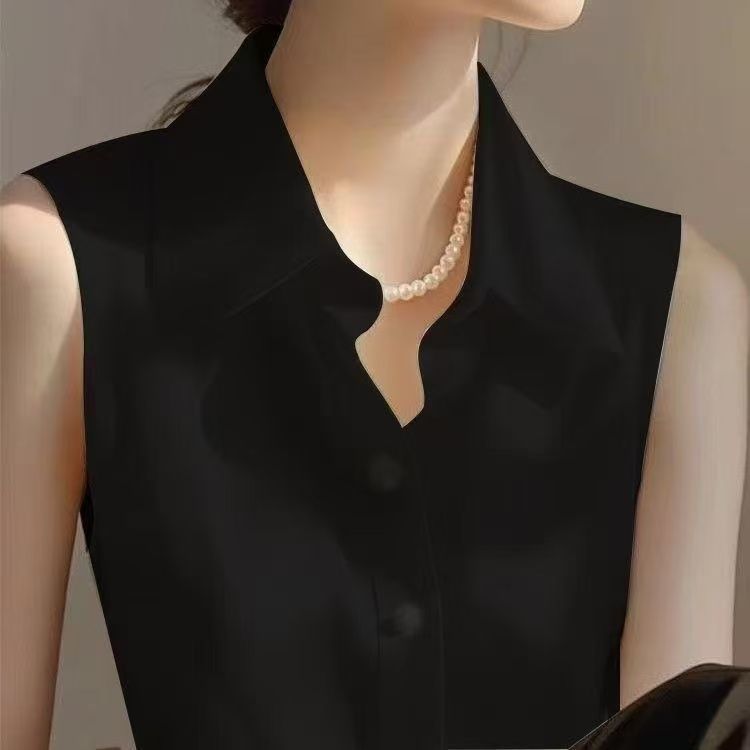Camisa de colete sem mangas co - Shirt Camp Collar avaliação e preço
