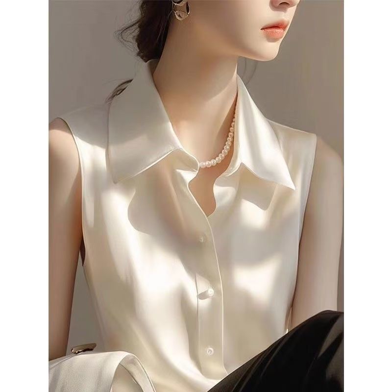 Camisa de colete sem mangas co - Shirt Camp Collar avaliação e preço