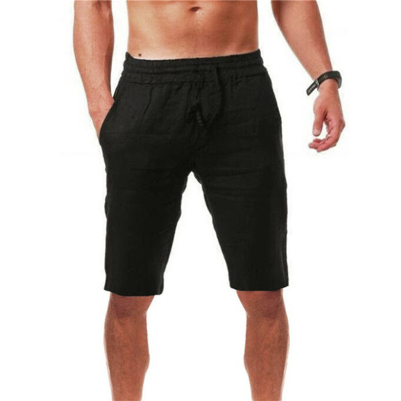 Novos Shorts Masculinos de Alg - Short Linen Drawstring avaliação e preço