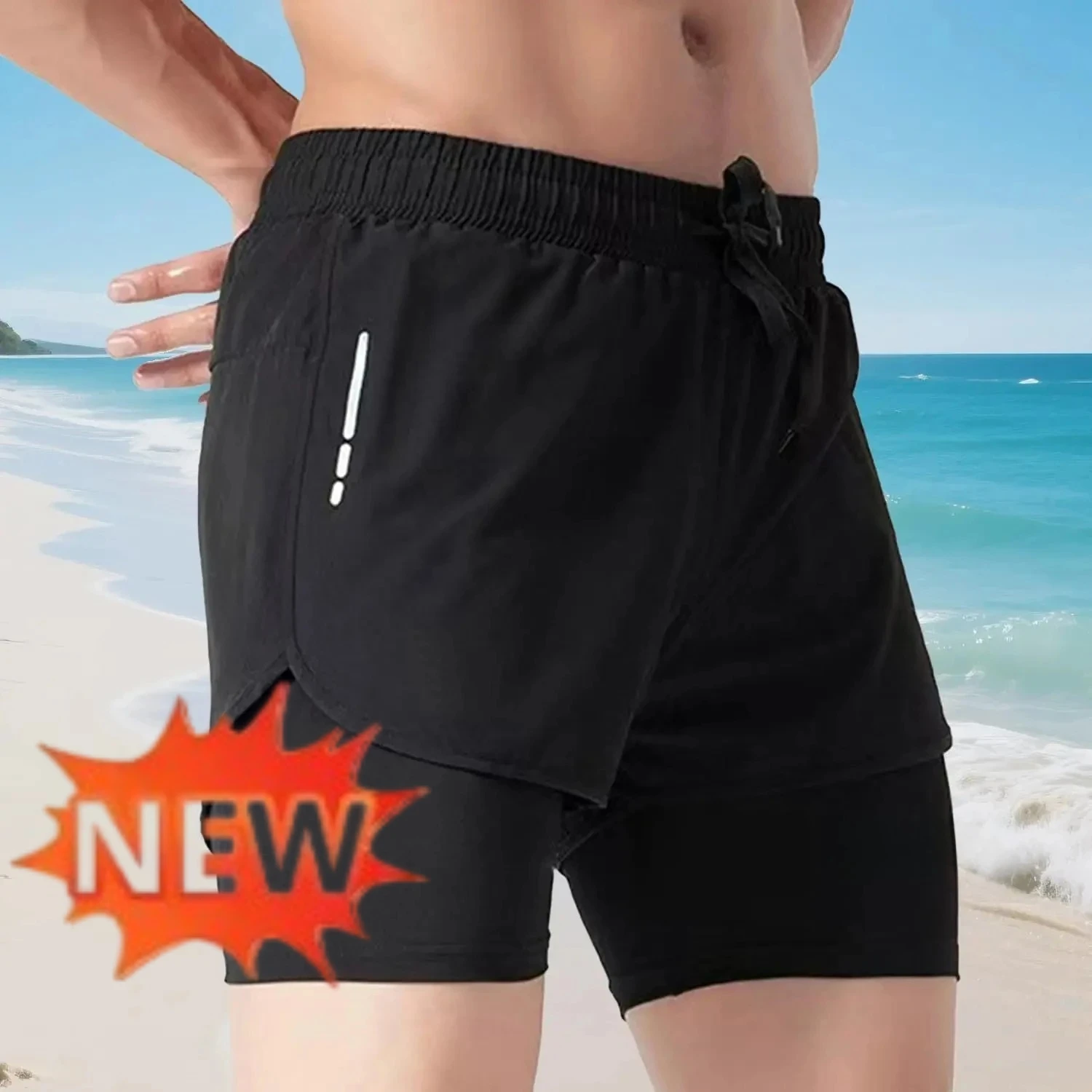 Calções de banho masculinos 2  - Swim Trunk Quick Dry avaliação e preço