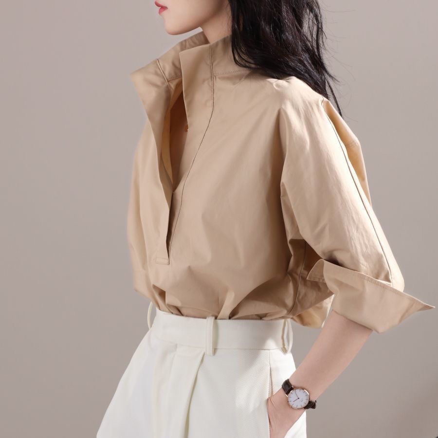 Camisa Feminina Sem Mangas com - Shirt Camp Collar avaliação e preço